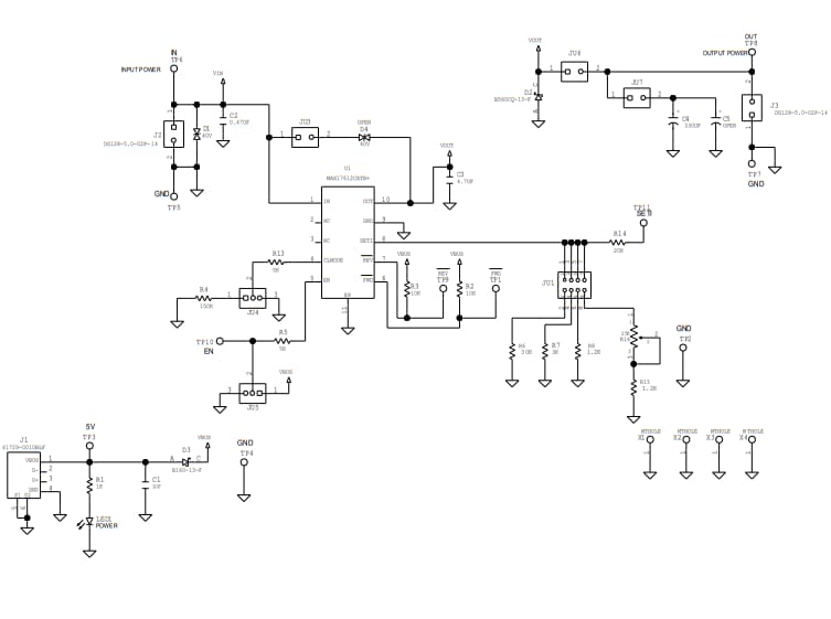 原理图 - Analog Devices / Maxim Integrated MAX17612CEVKIT评估套件